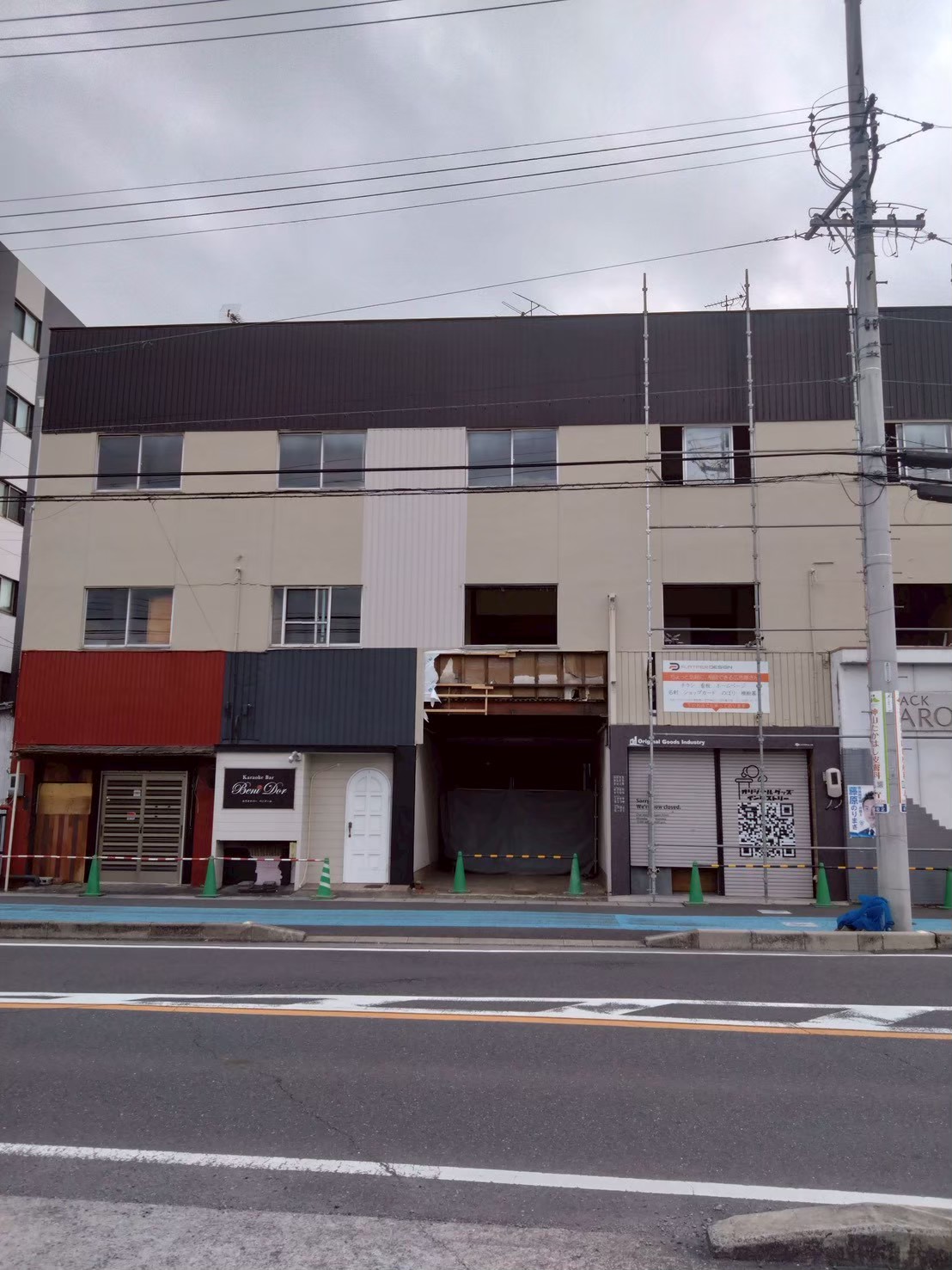 一宮市の鉄骨造建物の解体工事着工前